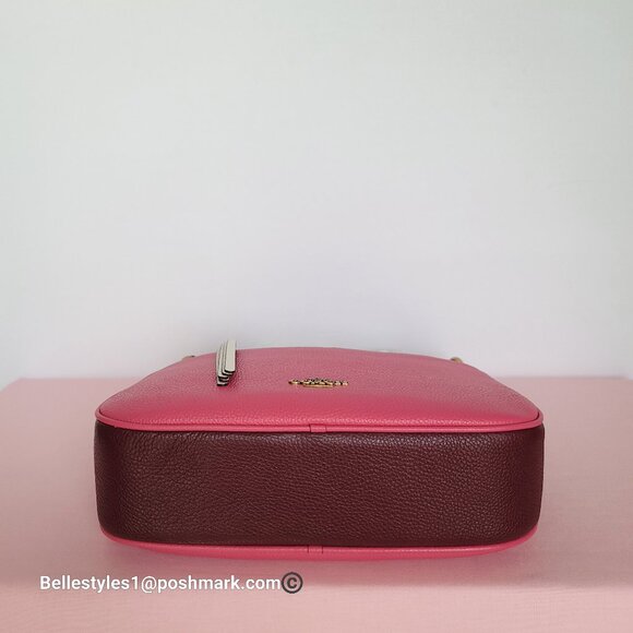 COACH Chaise Colorblocked Pebbled Leather Crossbody- Confetti Pink Multi 🎈$195. - Picture 9 of 16